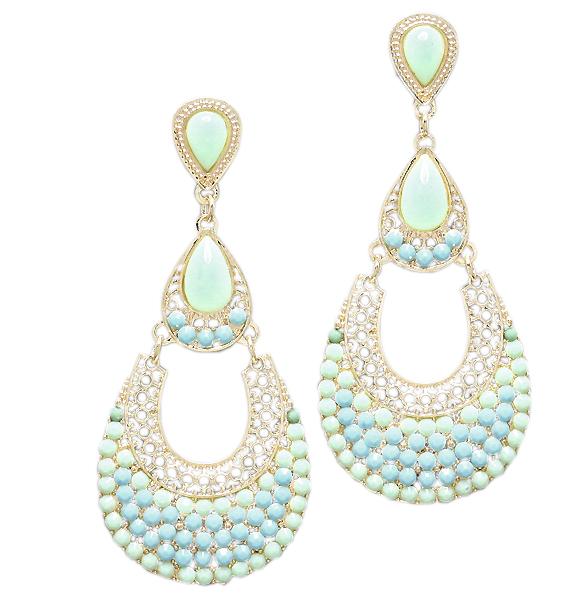زفاف - elabora mint earrings