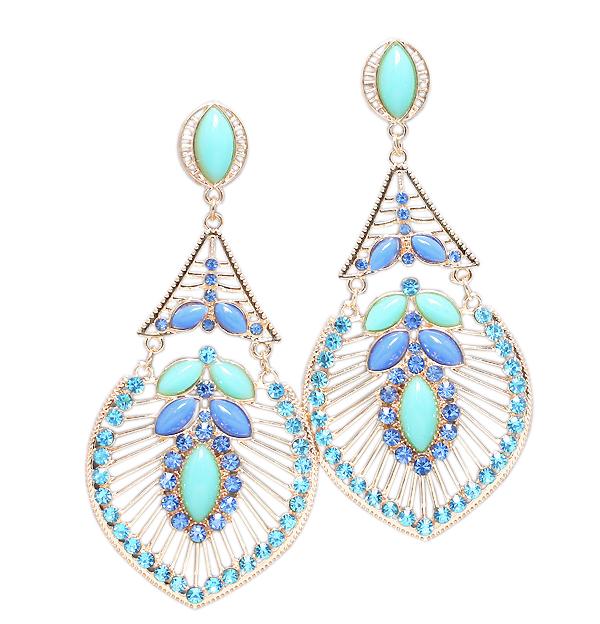 زفاف - Turquoise Drop Earrings