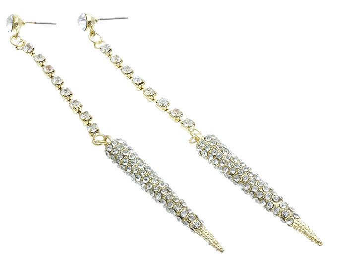 Wedding - crystals & spikes earrings