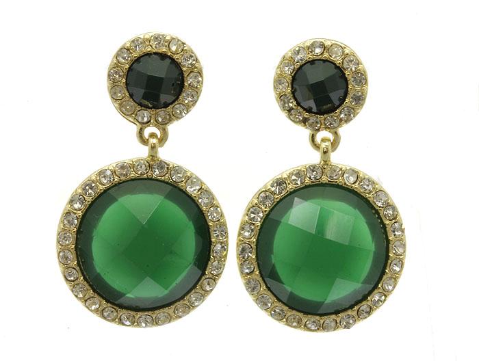 Mariage - emerald drop earrings