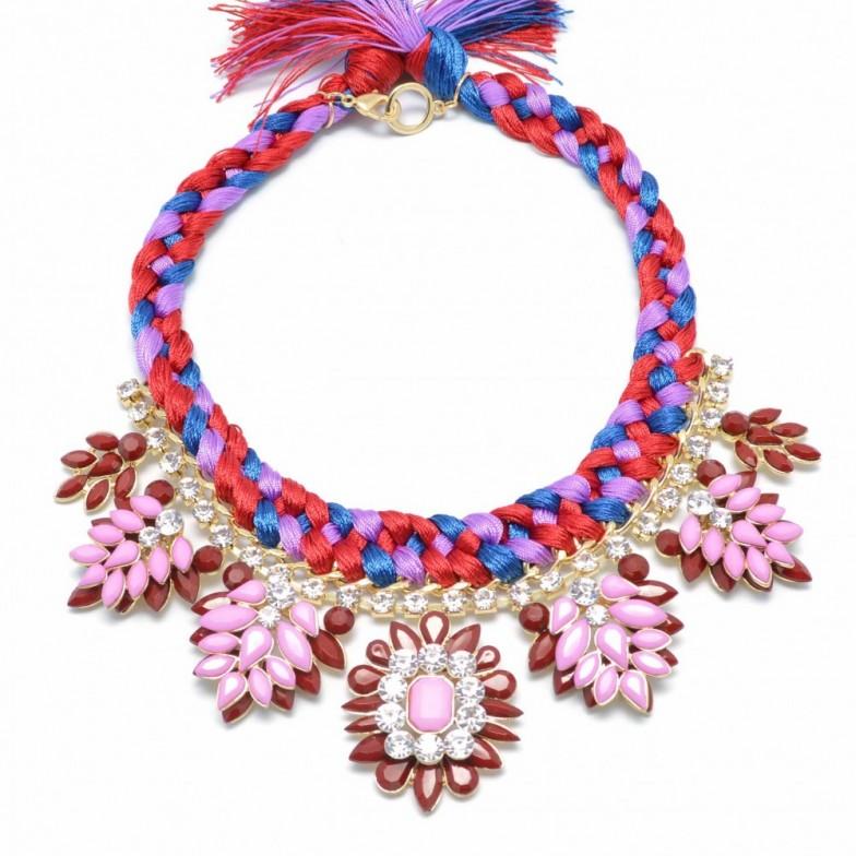 Hochzeit - Radiant Orchid Braided Necklace