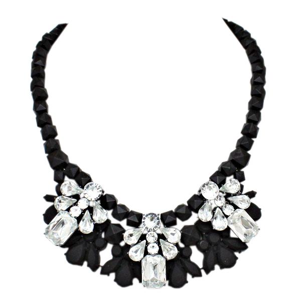 Mariage - Black & White Glam Necklace