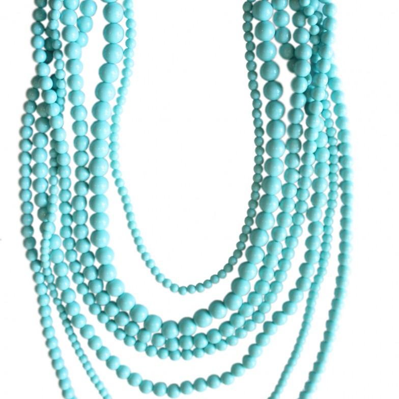 زفاف - turquoise waterfall necklace