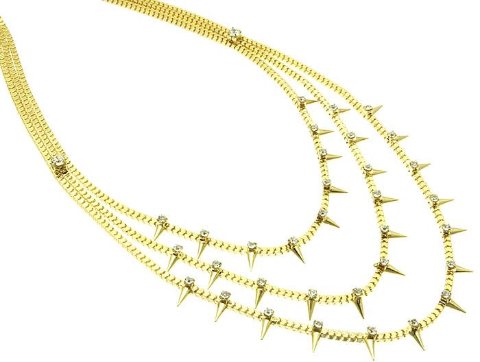 زفاف - crystal and spikes necklace