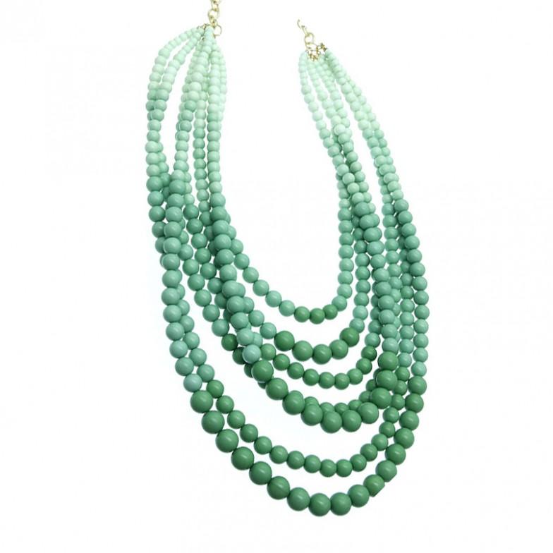 Mariage - mint waterfall necklace