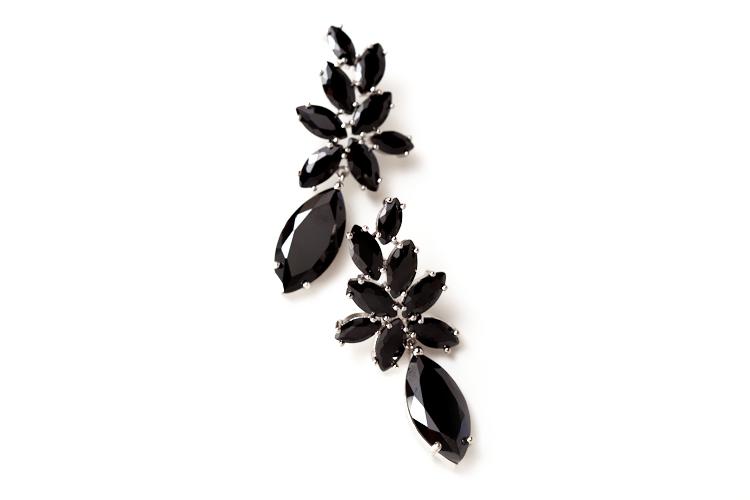 Hochzeit - Noir Diamond dangle earring