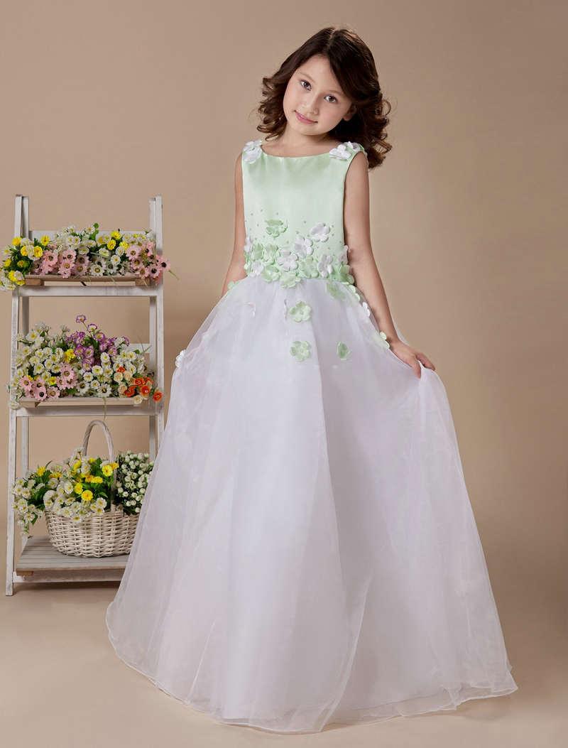 Wedding - Appliques Organza Handmade Flower Girl Dresses