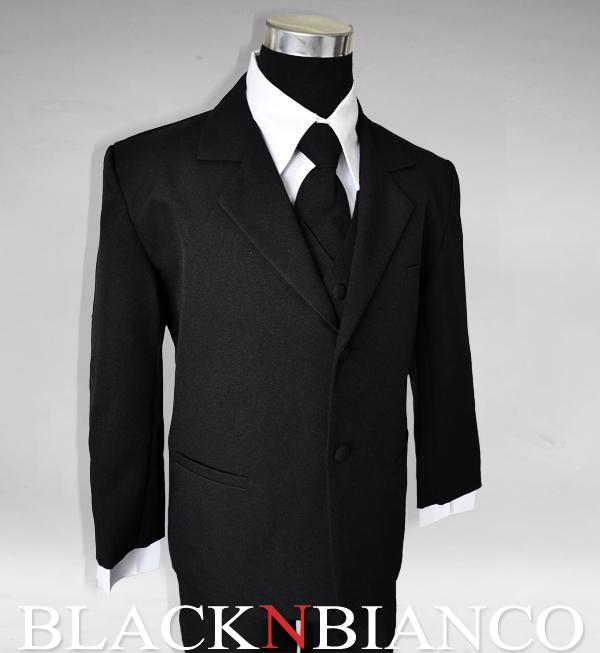 زفاف - Boys Suits in Black Ring Bearer Outfit