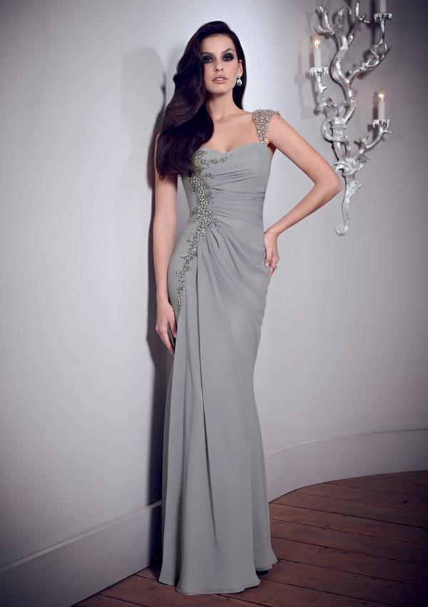 Wedding - Beaded Ruched Chiffon Gown Mother Of The Bride Dresses(HM0688)