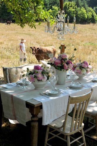 Mariage - Romantique Table Settings cru ..