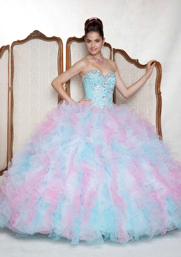 Свадьба - Two Tone Ruffled Tulle With Embroidery And Beading Bridesmaids Dresses(HM0572)