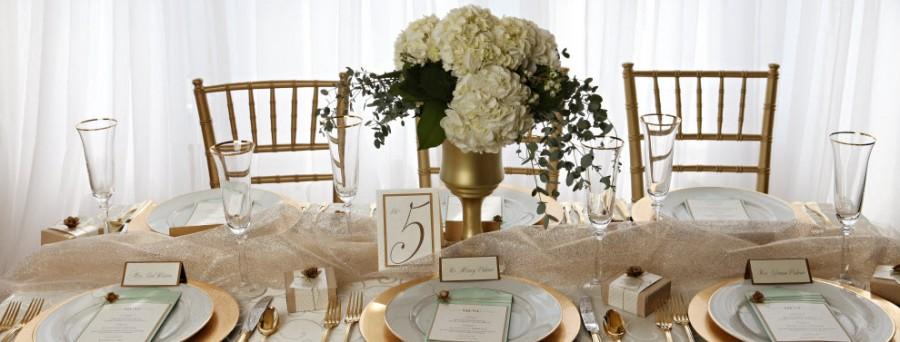 زفاف - Gold Tablescape - Wedding Inspiration