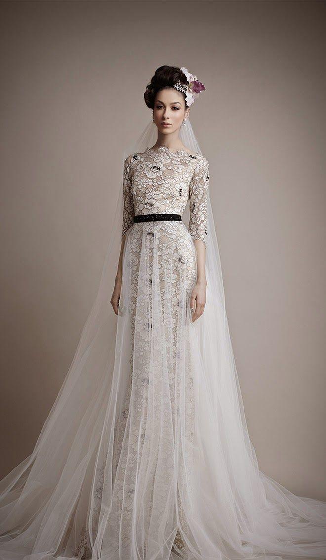 longsleeved bridal gowns