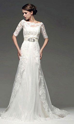 Mariage - Manches longues et 3/4 Longueur manches robe de mariage Inspiration