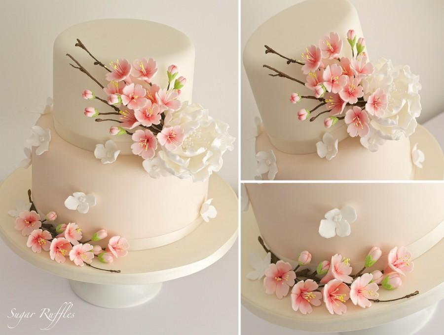 زفاف - الكرز كعكة الزهرة