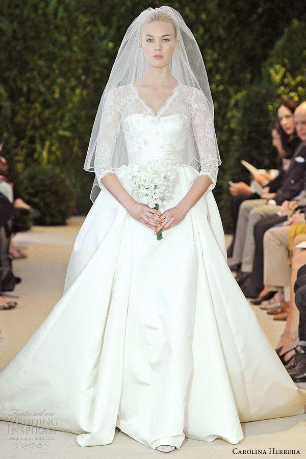 Mariage - Manches longues et 3/4 Longueur manches robe de mariage Inspiration