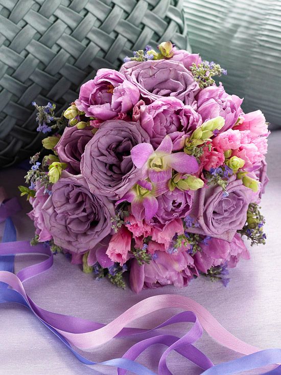Свадьба - Букеты В Фиолетовый