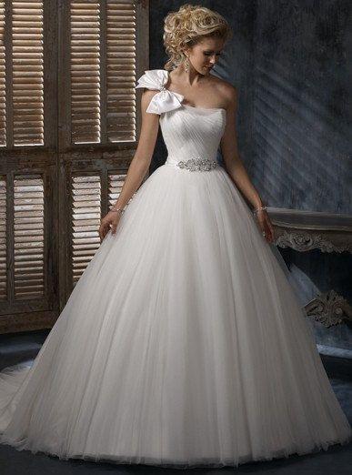 زفاف - حزام الكتف واحد فستان زفاف إلهام