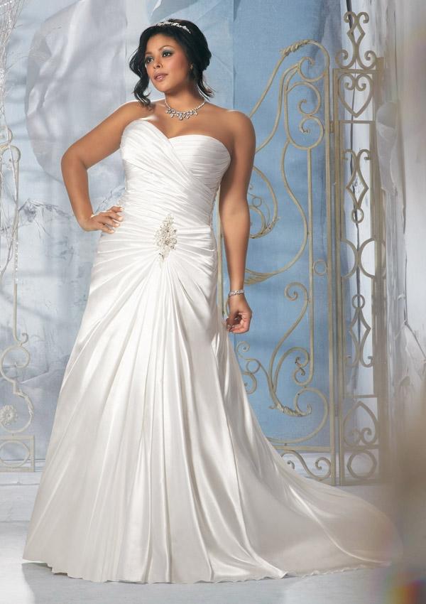 زفاف - Wanweier - empire waist wedding dresses, Hot Diamante Beaded Applique on Soft Satin Online Sales in 58weddingdress