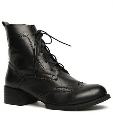 زفاف - Western Style Lacing Low Heels Shoes Short Boot White BT1436
