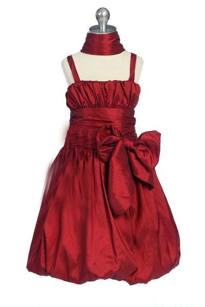 Mariage - Red Bow Square Ruffles Perfect Design Flower Prom Dresses, Flower Girl Dresses - 58weddingdress.com