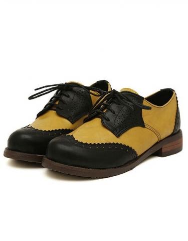 Wedding - Vintage Vogue Retro Low Heels Shoes Flat Black FT0102