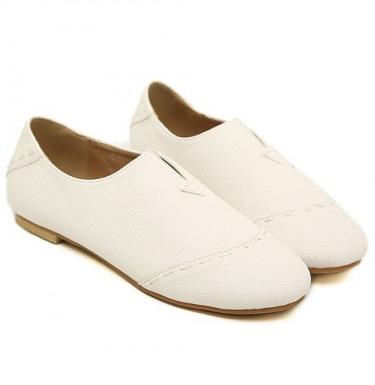 Hochzeit - Fashion Style Lacing Low Heels Shoes Flat Black FT0096