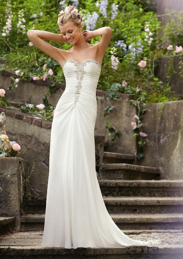 زفاف - Wanweier - wedding dresses for second marriages, Hot Diamante Beaded Embroidery on Delicate Chiffon Online Sales in 58weddingdress