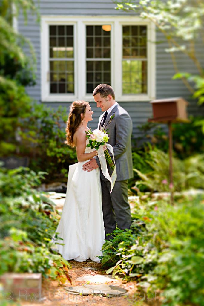 Wedding - First Look In The Gardens - Lancaster