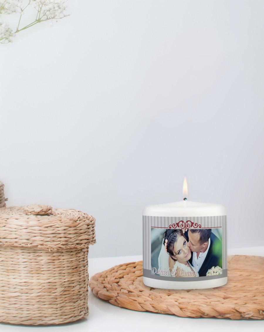Свадьба - Kerze mit eigenem Foto