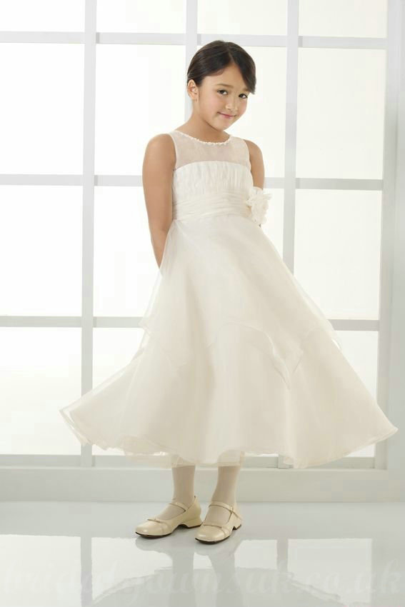 Mariage - Chiffon A Line Bow Back Wholesale Design Customized Girls Dress