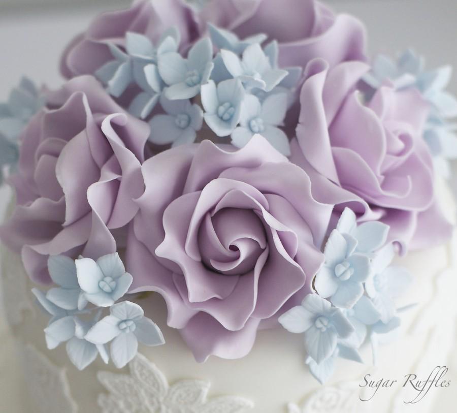 زفاف - زهور المحيط الهادئ الأزرق السكر