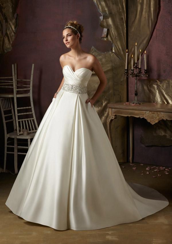 Wedding - Wanweier - cream wedding dresses, Discounts Crystal Beaded Embroidery on Duchess Satin Online Sales in 58weddingdress