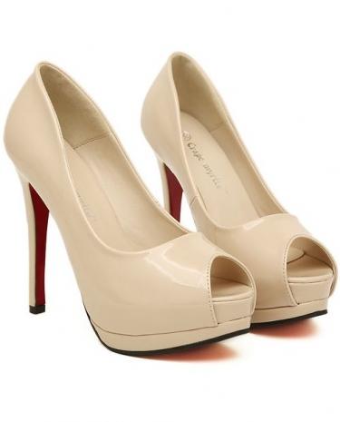 Свадьба - Fashion Style Color Block Paillette Embellished High Heel Shoes Black Black PM0245