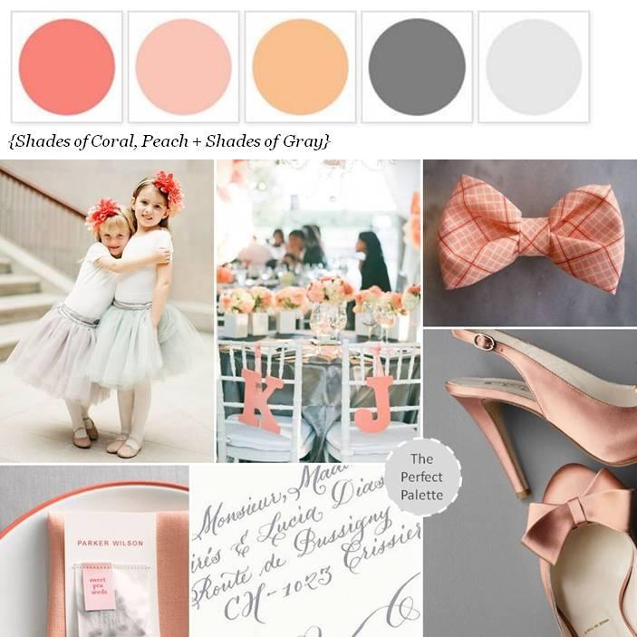 Mariage - {Ballerines noeuds papillon}: Shades Of Coral, Peach gris!