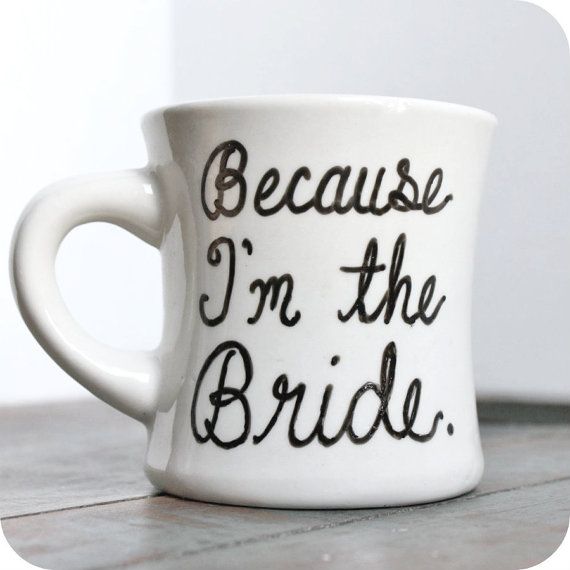 Wedding - Wedding Bride Bridal Marriage Funny Coffee Mug Tea Cup Set Wedding Anniversary Black White