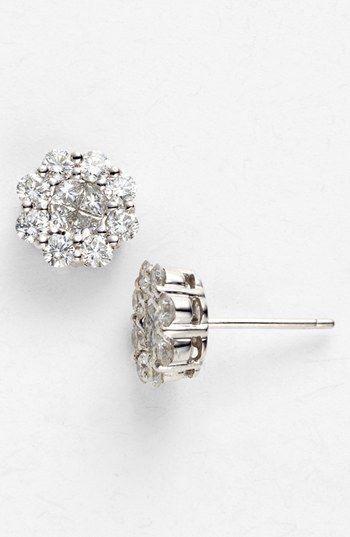 زفاف - عظمي ليفي 1.50ct الح زهرة الماس أقراط (نوردستروم حصرية)