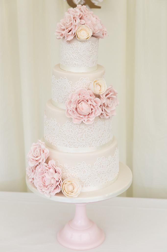 Mariage - Dentelle gâteau de mariage