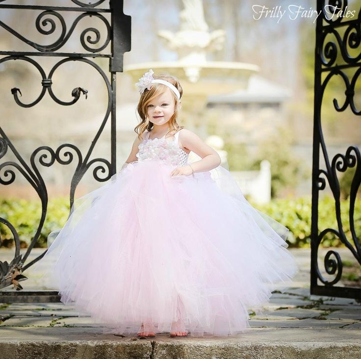 Свадьба - Светло-Розовый Цветок Девушка Платье