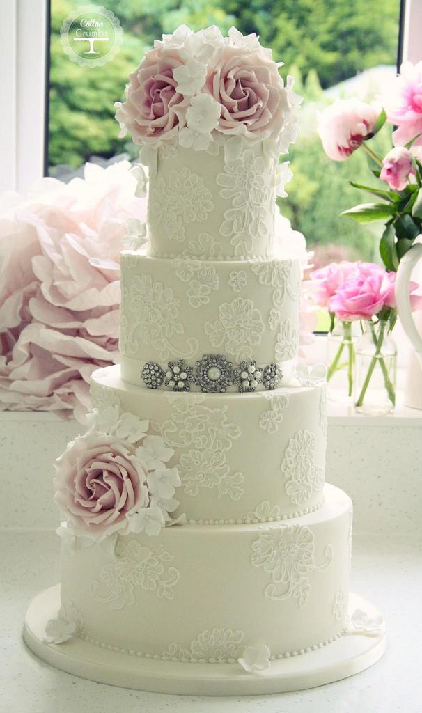 Свадьба - Кисть Вышивка Свадебный Торт