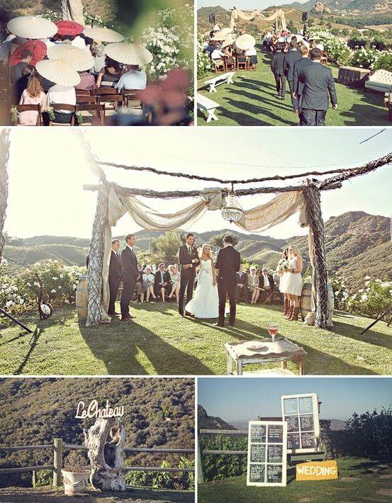 زفاف - حفلات الزفاف في الهواء الطلق، حديقة،