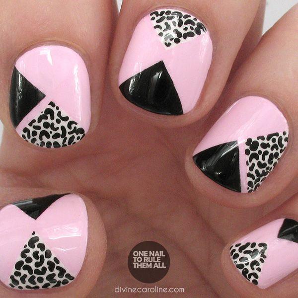 Wedding - Nail Art: Take A Walk On The Wild Side With Pink Geometric Leopard Spots