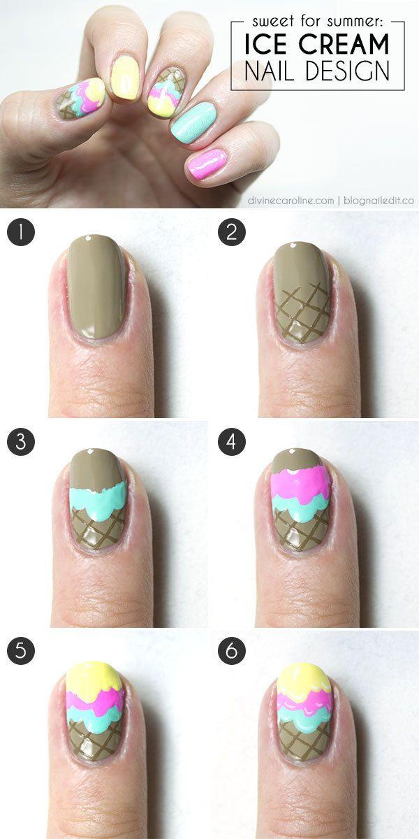 Wedding - Sweet Ice Cream Nails For Summer