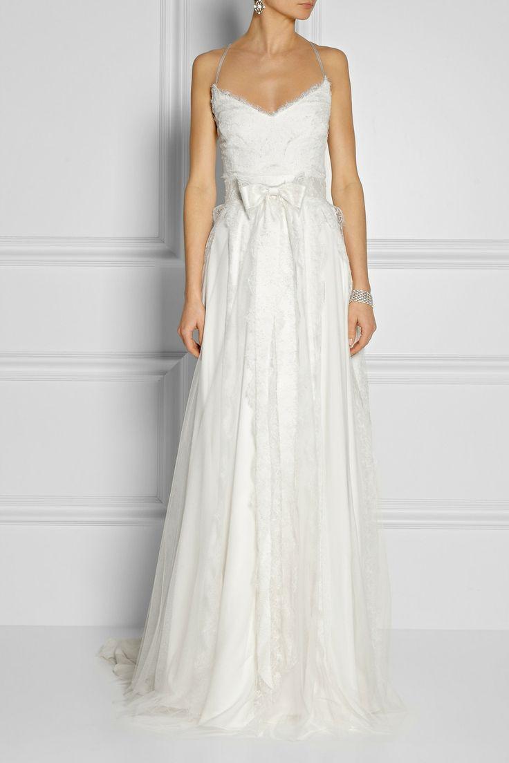Wedding - Chantilly Lace And Satin Gown