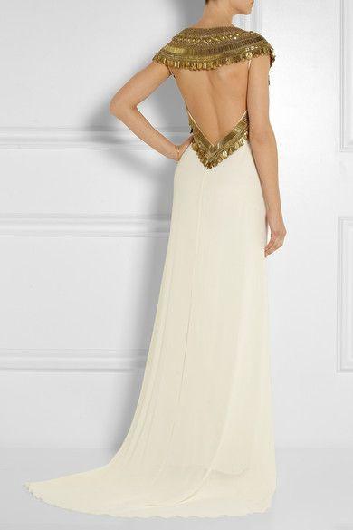 Свадьба - Богиня украшенные шелковой шифоновое платье