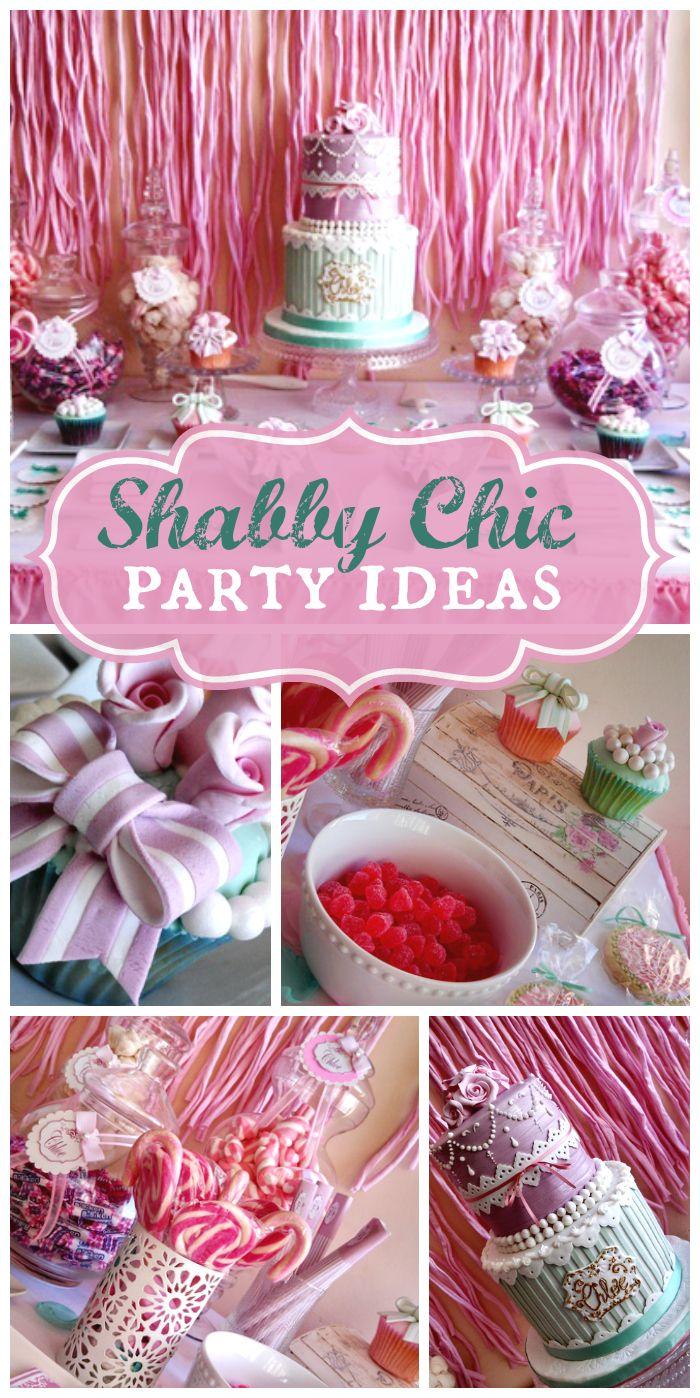 Hochzeit - Shabby Chic, Vintage-Glam / Geburtstag "schäbigen Chic Party"