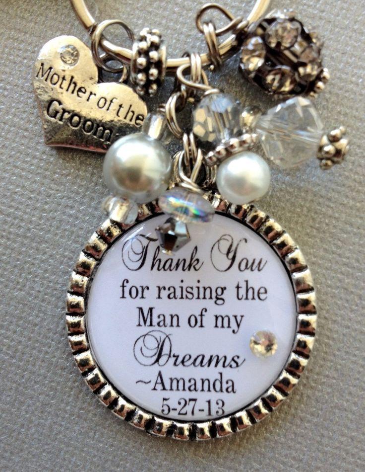 Wedding - MOTHER Of The GROOM Gift Mother Of Bride- PERSONALIZED Keychain- Thank You For Raising Man Of My Dreams, Blessed To Marry, Thank You Gift