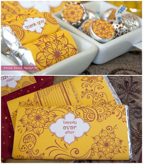 Wedding - Indian Red And Yellow Party Printables- Wedding Henna - Mehndi - EDITABLE