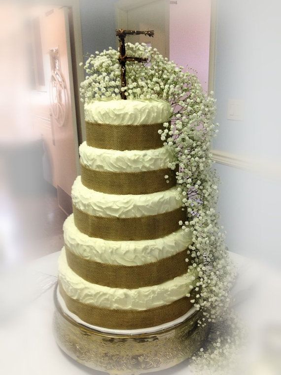 Mariage - Gâteau de mariage Topper - Rustique personnalisé Grapevine Lettre - Style d'impression