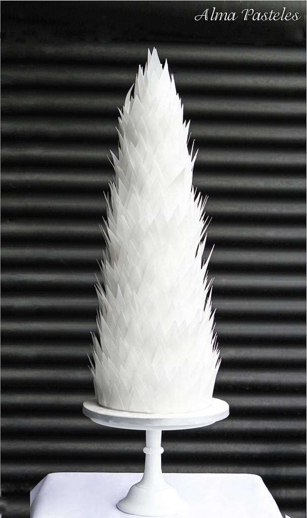 Wedding - Feather Cake-3